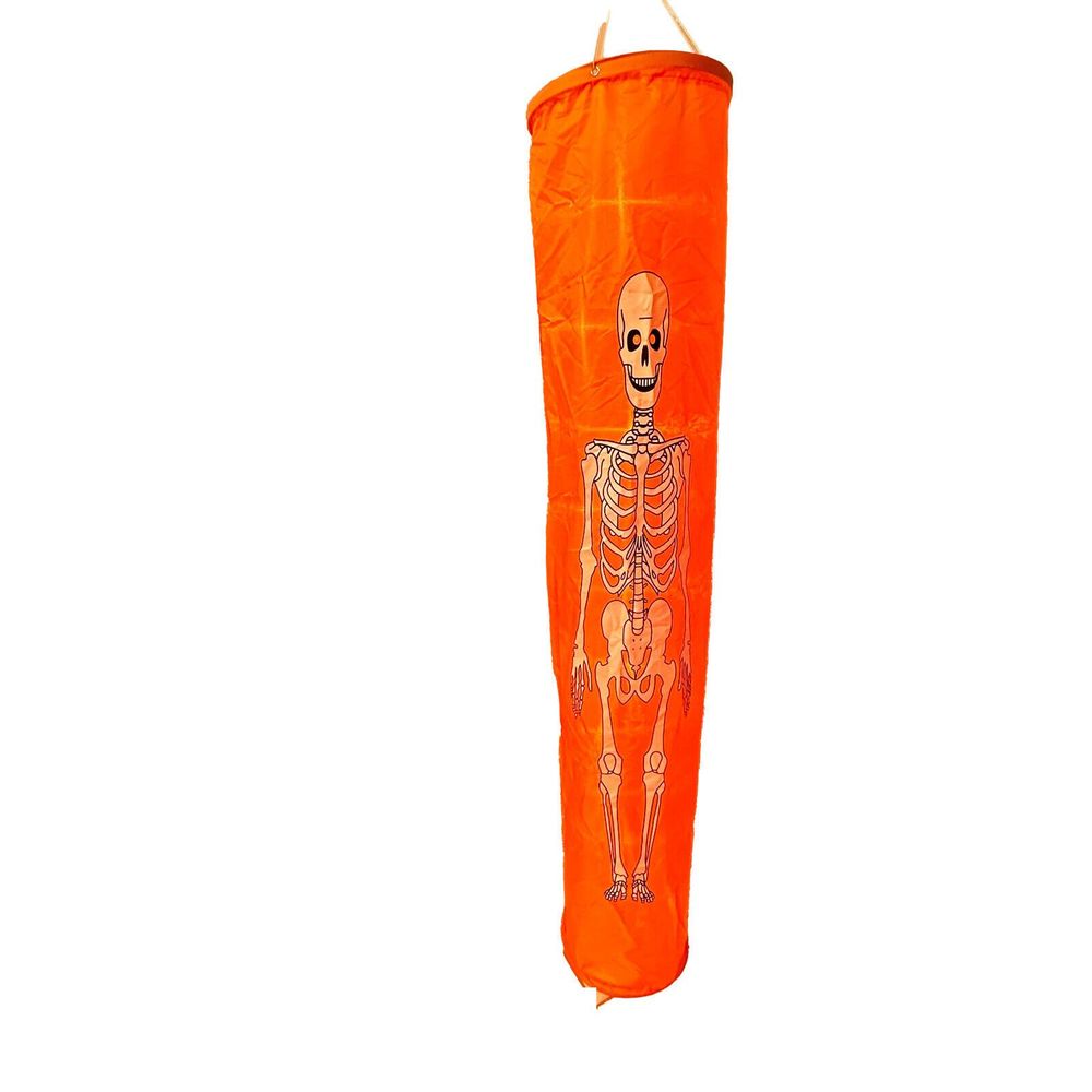 Halloween Skeleton Windsock with Lights Tested Working
